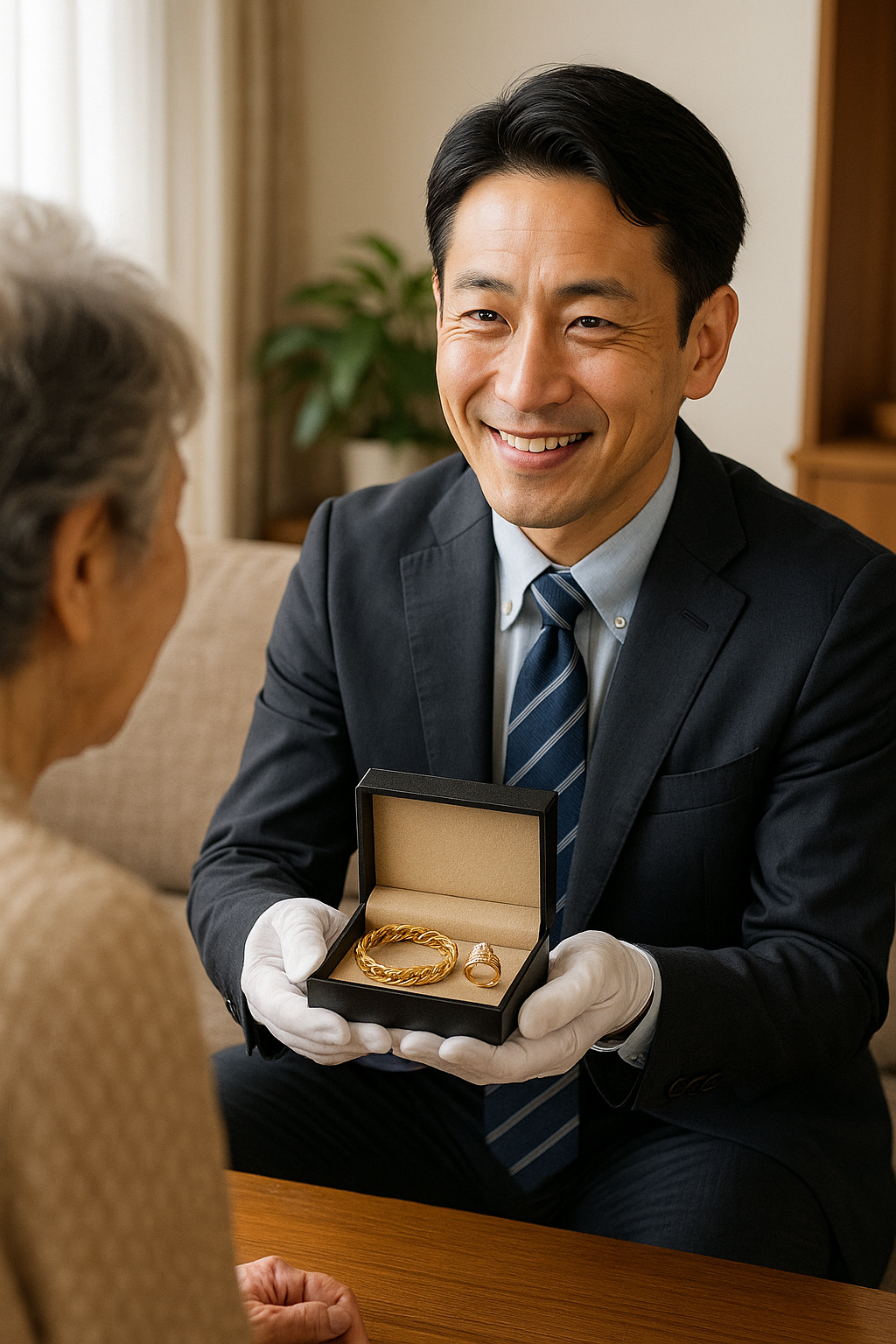 経験豊富な査定士による丁寧な査定の様子